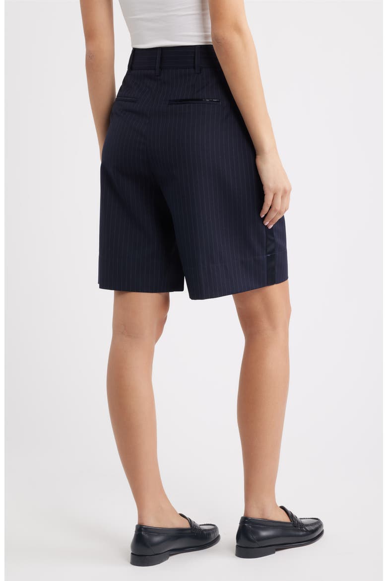 Pinstriped Bermuda Shorts, Alternate, color, NAVY