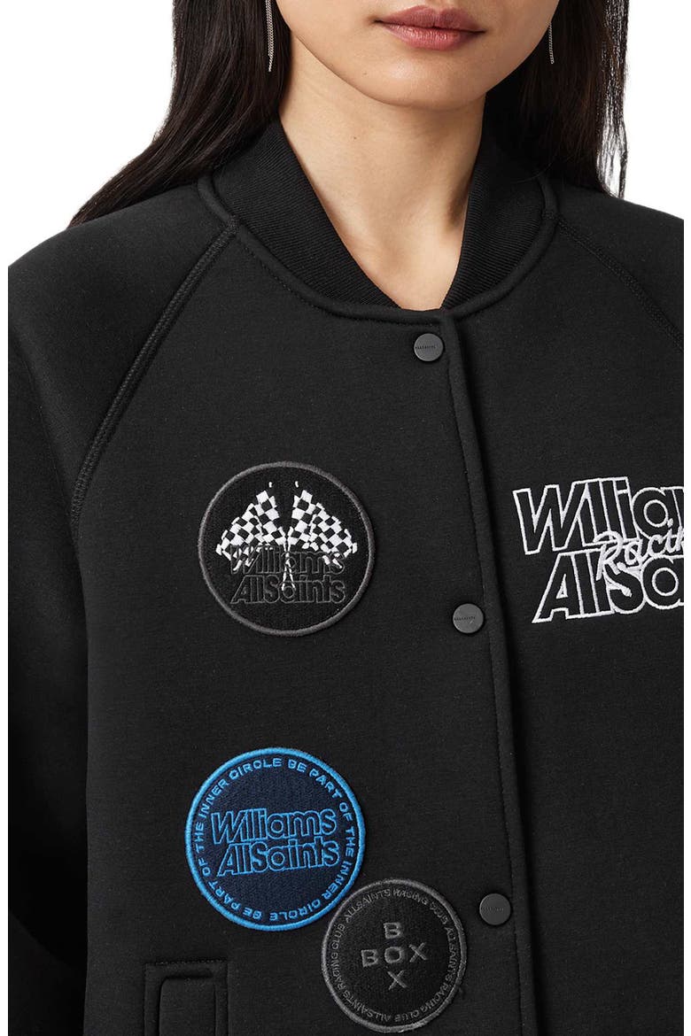 Nico Cotton Blend Bomber Jacket, Alternate, color, BLACK