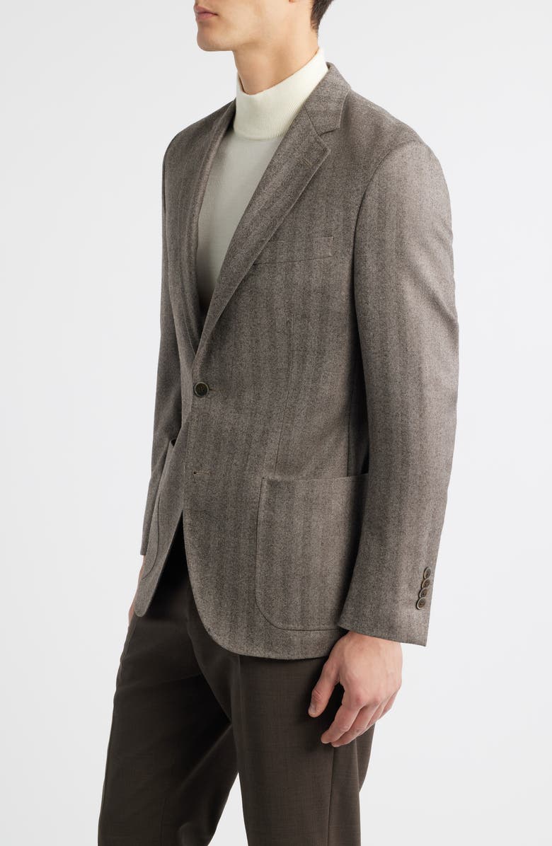 Peter Millar Hyperlight Soft Wool Sport Coat, Alternate, color, Brown