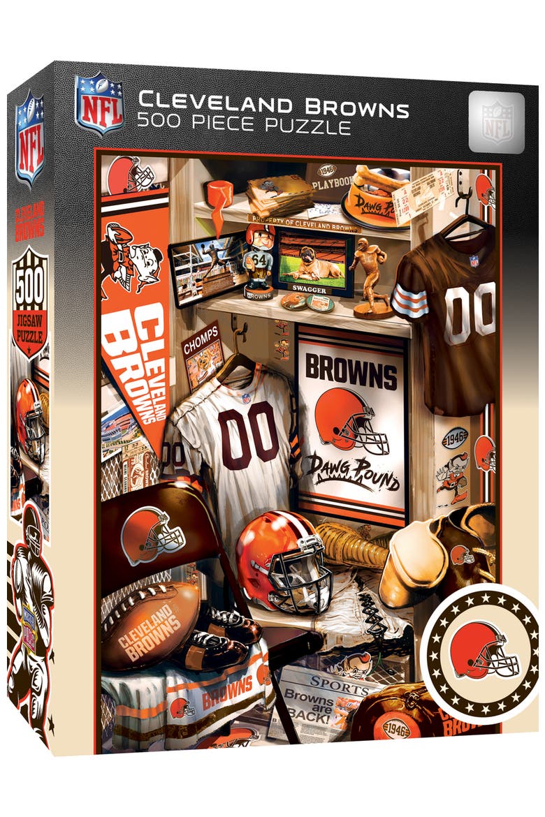 Cleveland Browns Locker Room 500 Puzzle, Main, color, Multicolor