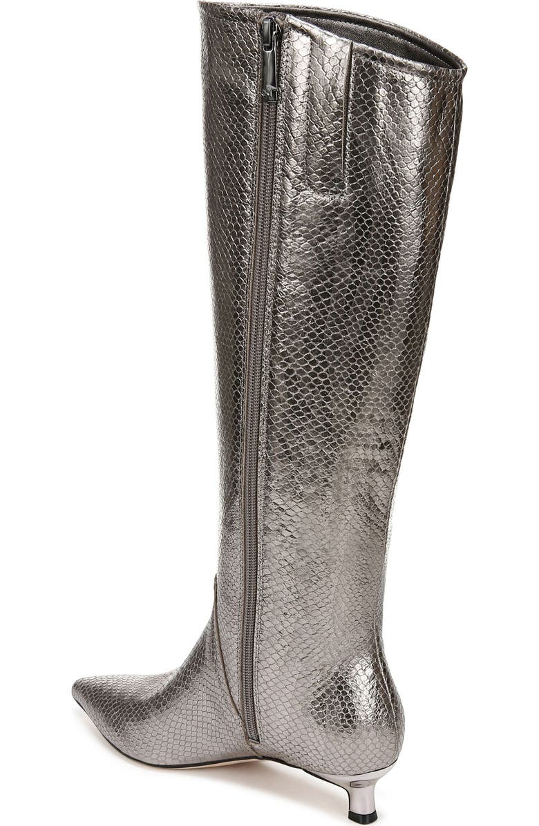 27 EDIT Naturalizer Nikita Kitten Heel Tall Boot, Alternate, color, Silver