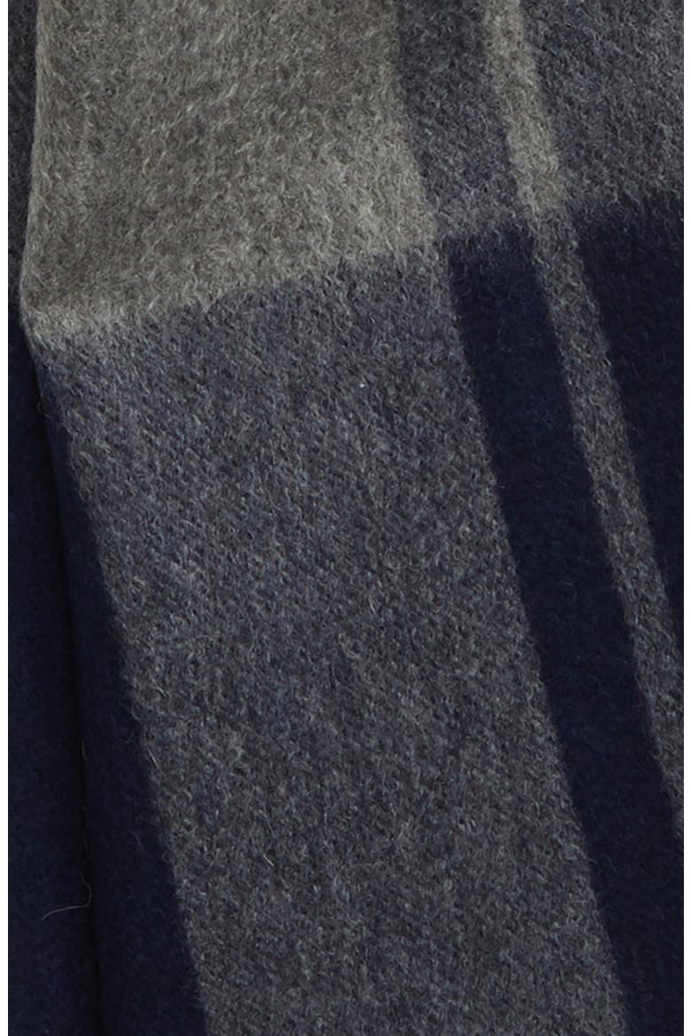 Plaid Cashmere Scarf, Alternate, color, NAVY