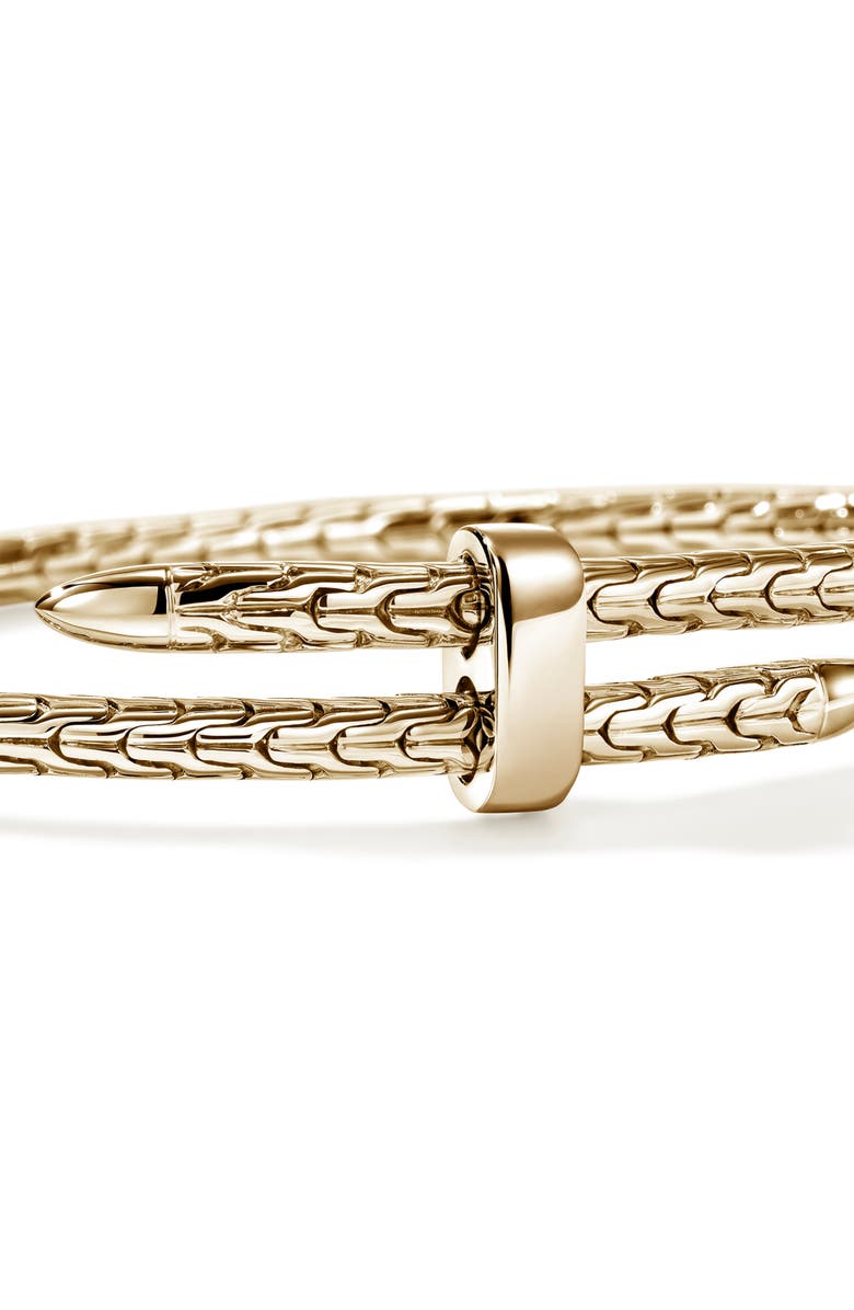 John Hardy Spear Flex Cuff Bracelet, 4mm, Alternate, color, Gold