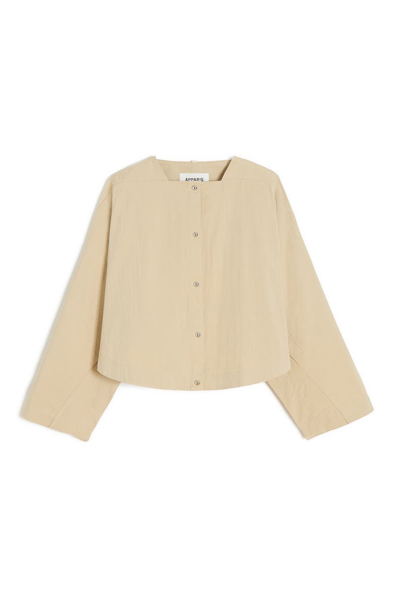 Quinn Water Repellent Cotton Blend Cape Jacket, Alternate, color, SANDSTONE