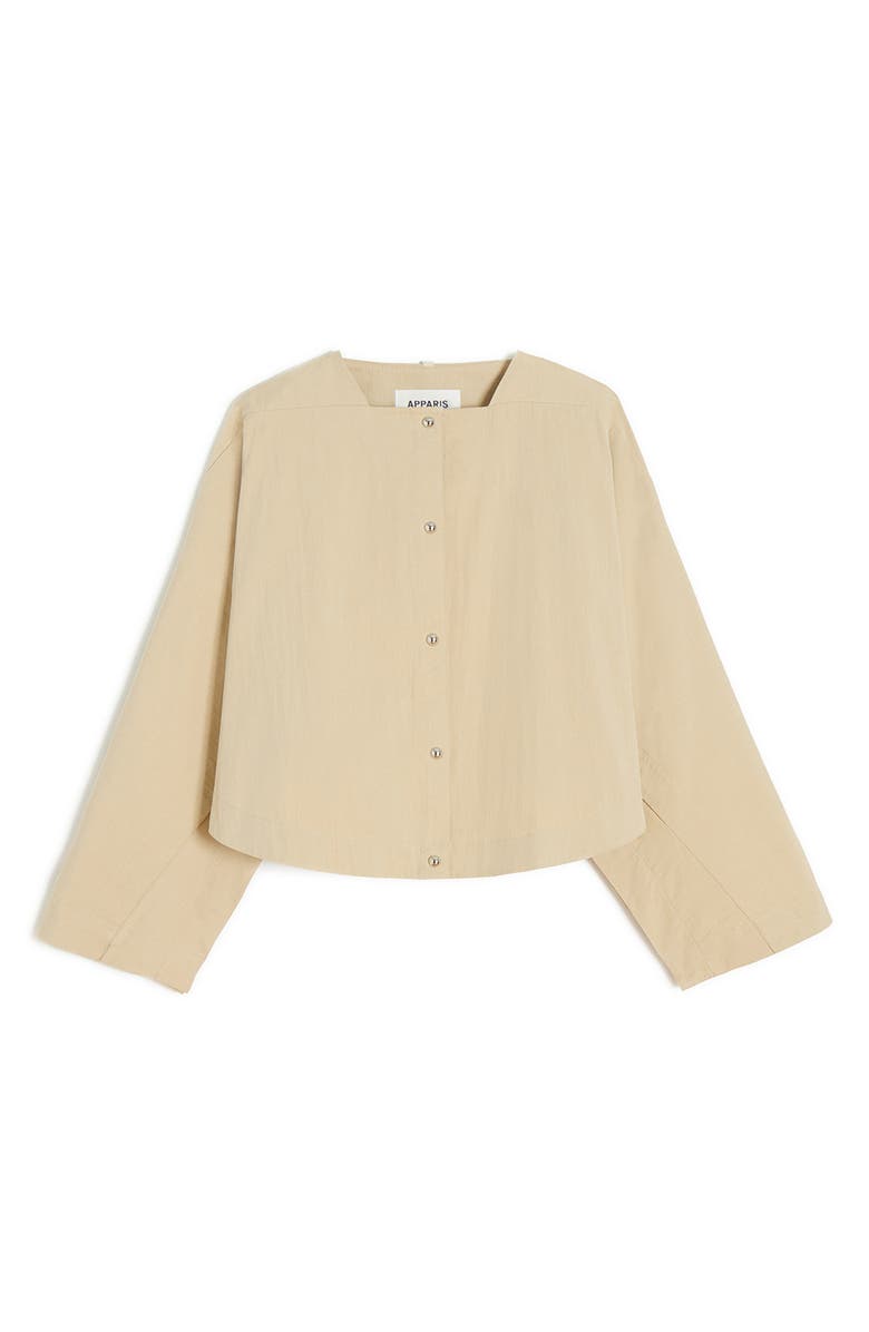 Apparis Quinn Water Repellent Cotton Blend Cape Jacket, Alternate, color,