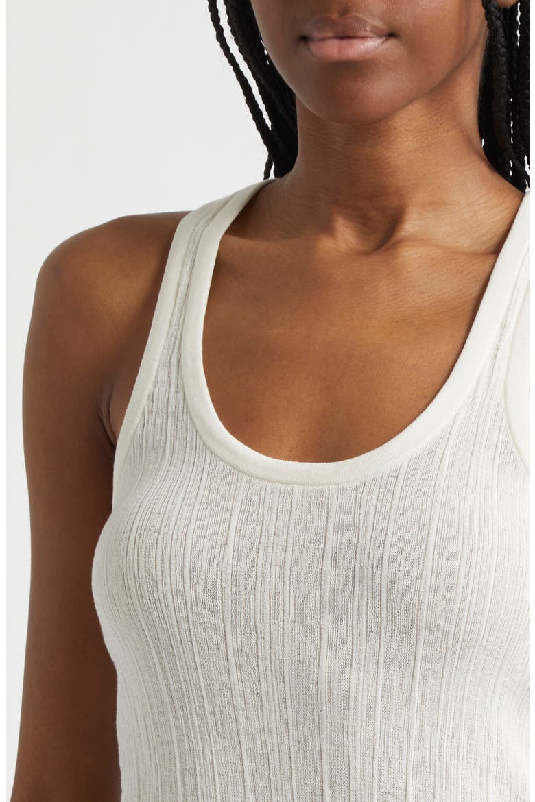 Iris Racerback Cotton Blend Tank, Alternate, color, BRIGHT WHITE