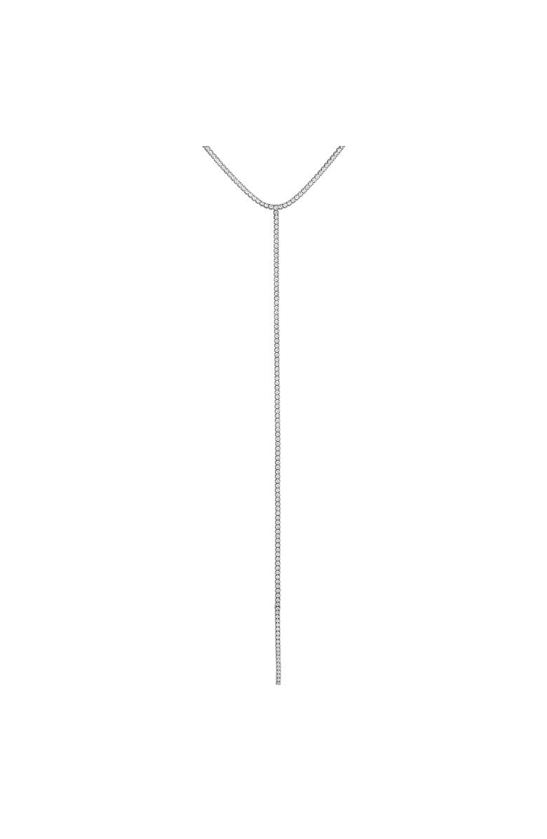 BY ADINA EDEN CZ Tennis Lariat Necklace, Main, color, Silver