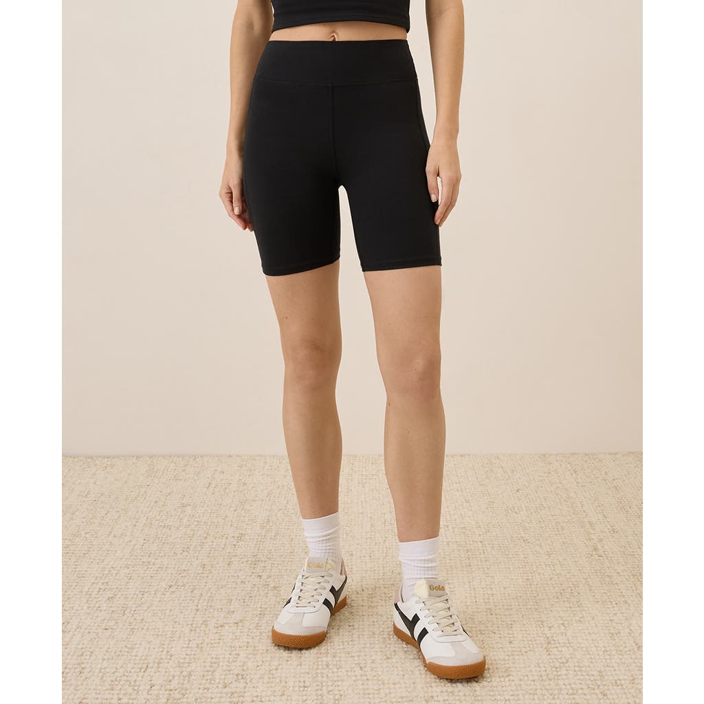 Pact On The Go-to Bike Short Made With Organic Cotton In Black