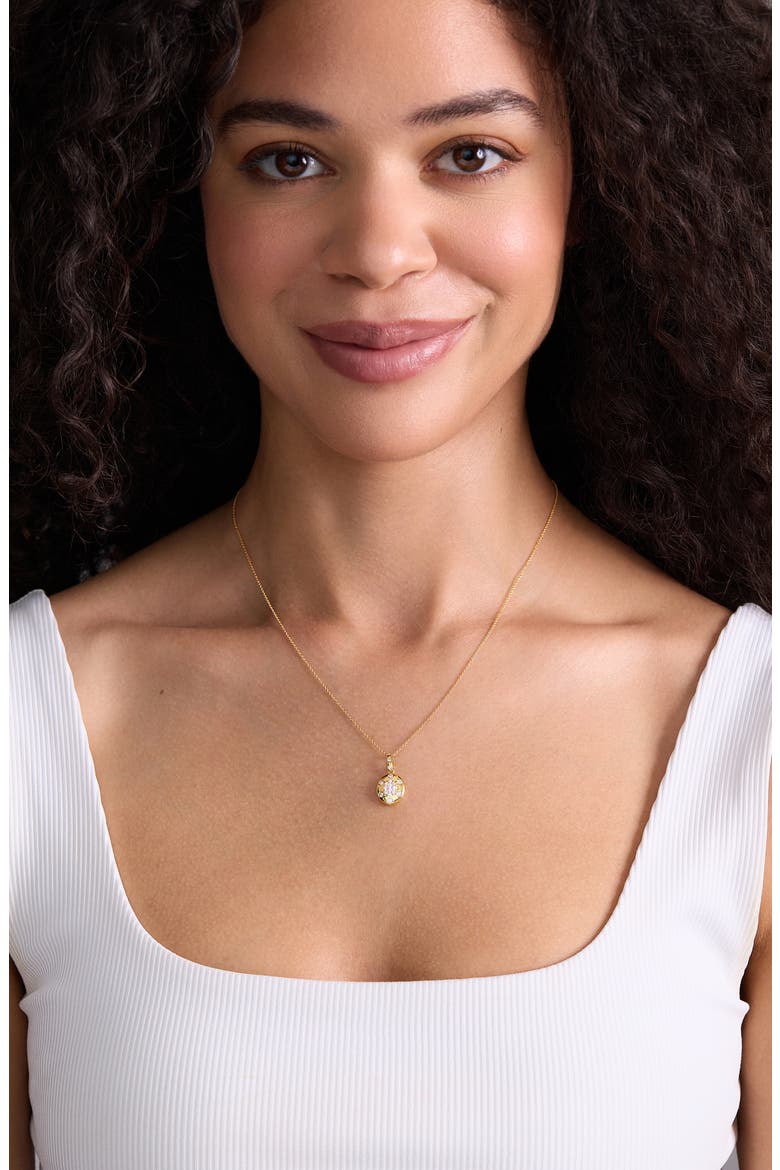 Mika Diamond Pendant Necklace, Alternate, color, 18K YELLOW GOLD