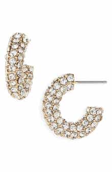 NORDSTROM RACK Pavé Hoop Earrings