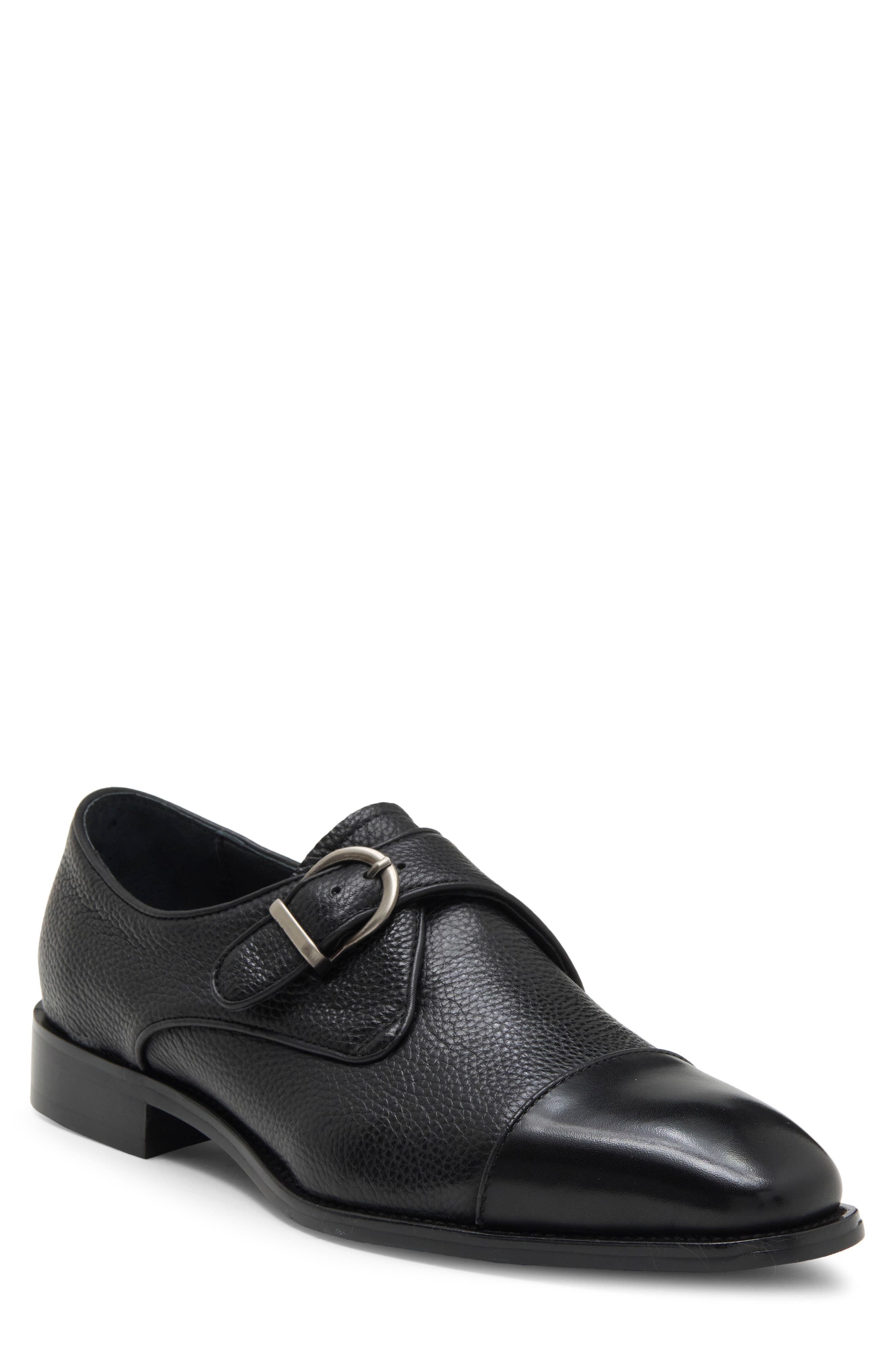 Marquis Cap Toe Leather Monk Strap Shoe