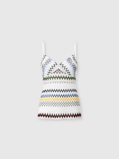 Top In Cotton And Viscose Zig Zag