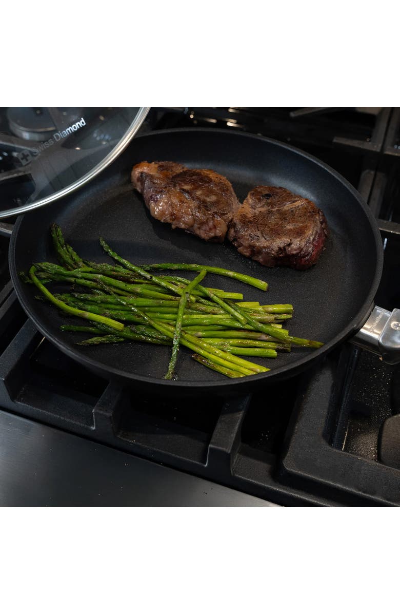 Swiss Diamond CHD Nonstick Fry Pan, 11-Inch with Lid, Alternate, color, Black