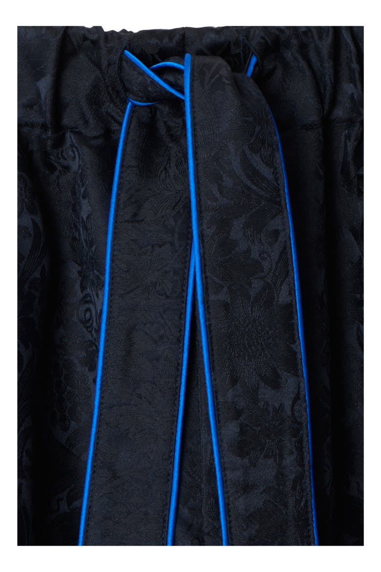 Sunflower Silk Pyjama Trousers, Alternate, color, Silhouette black