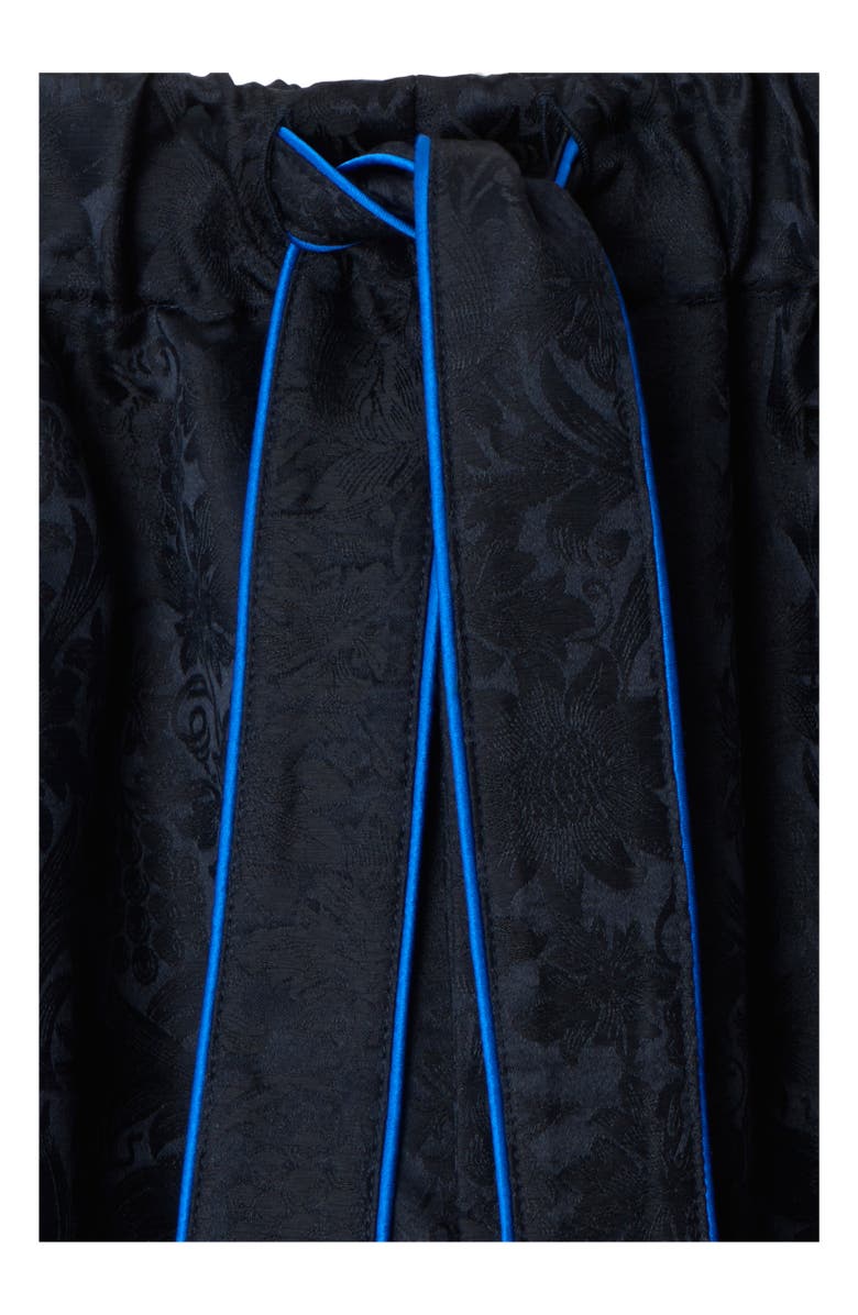 Burberry Sunflower Silk Pyjama Trousers, Alternate, color, Silhouette Black