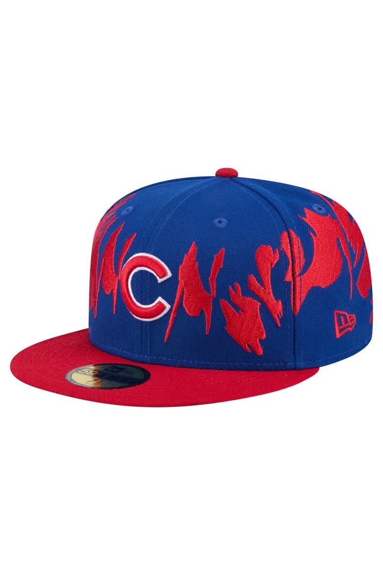 Men's New Era Royal/Red Chicago Cubs Retro Pattern 59FIFTY Fitted Hat, Alternate, color, Royal