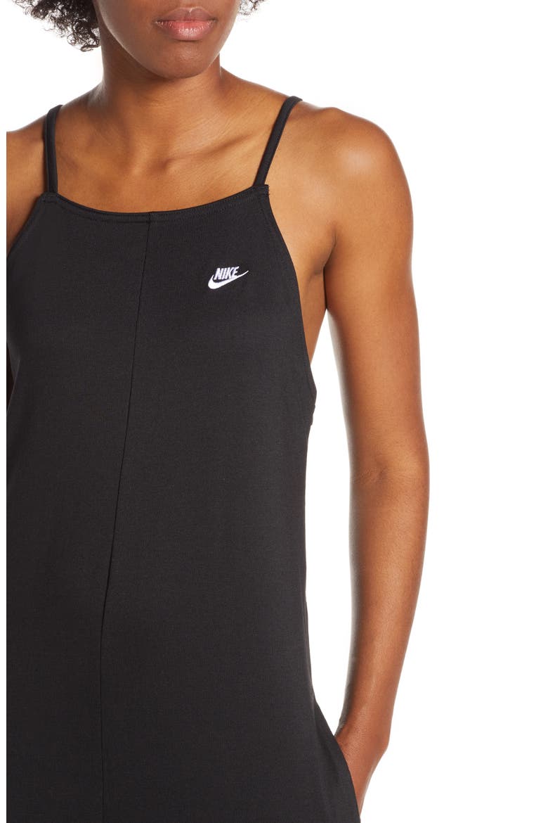 Sportswear Wide Leg Jumpsuit, Alternate, color, BLACK/ BLACK/ WHITE