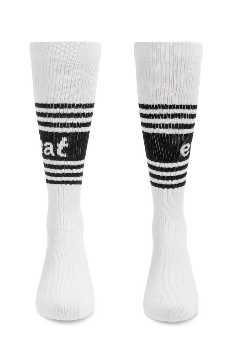 MeMoi Whatever Knee High Socks, Alternate, color, White