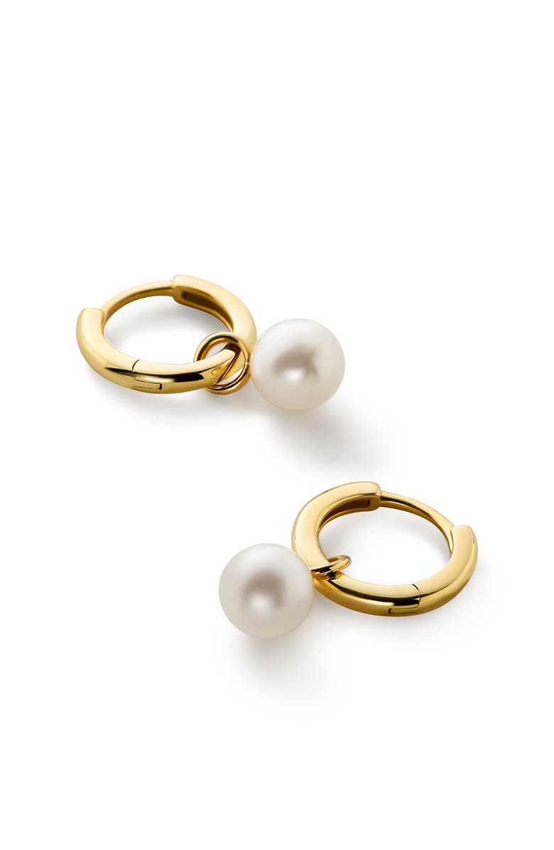 Ana Luisa Small Gold Hoop Earrings - Gold Pearl Hoops, Alternate, color, Gold