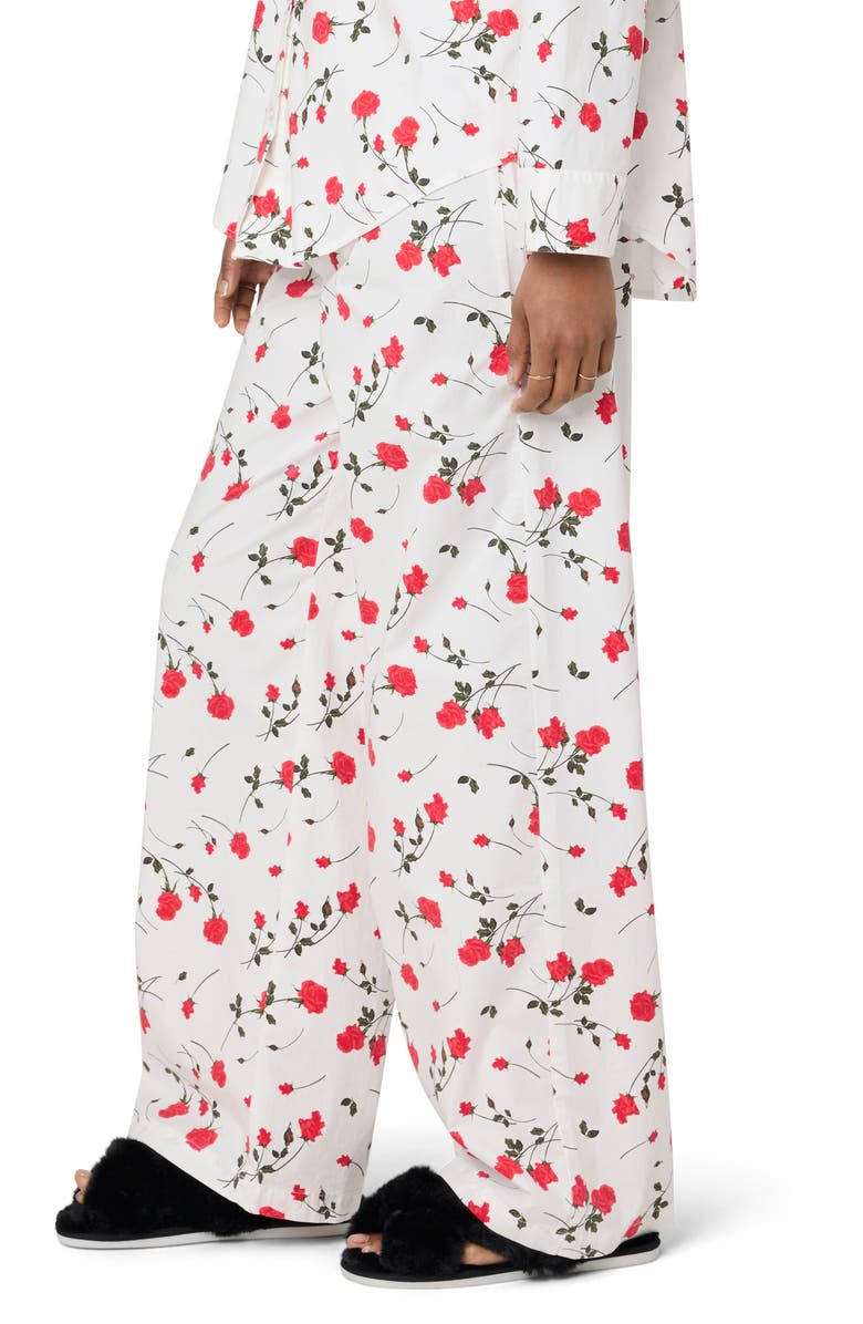 Florence by Mills Couch Date Sleep Pants, Alternate, color, Rose Print Jet