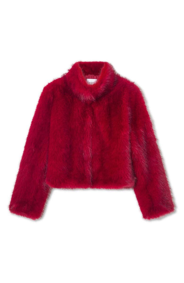 LK Bennett Noah Faux Fur Jacket, Alternate, color, Red