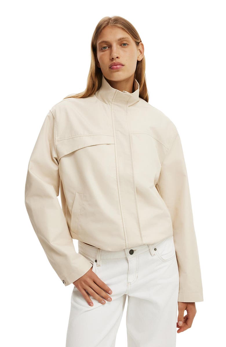 Cotton On Women's Arlo Funnel Neck Jacket, Main, color, Sandstone