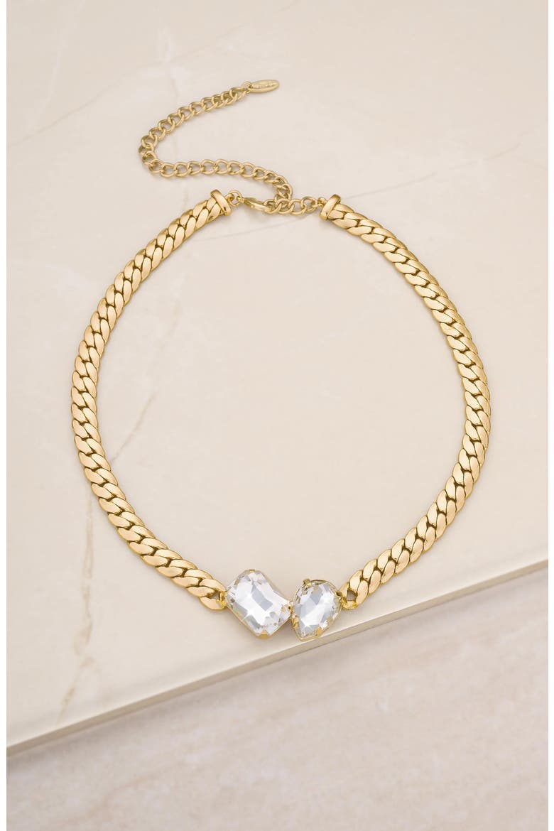 Crystal Collar Necklace, Alternate, color, GOLD