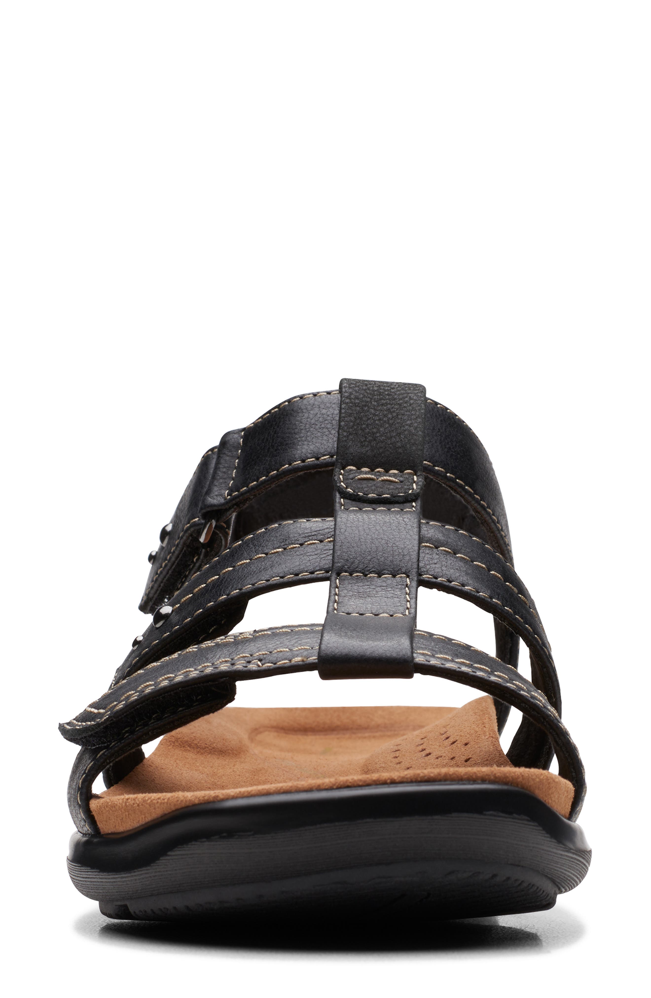 Clarks<sup>®</sup> Kitly Step Sandal, Alternate, color, Black/Black