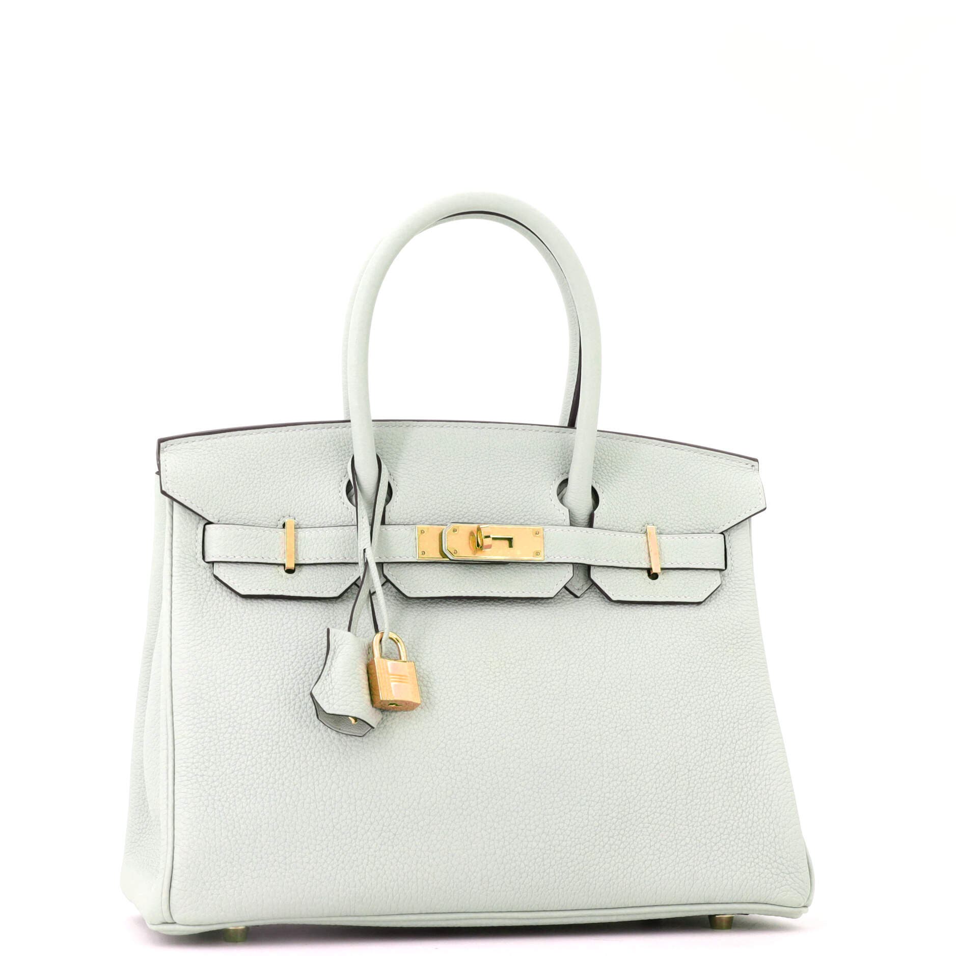 Pre-Owned Hermes Birkin Handbag Grey Togo with Gold Hardware 30, Alternate, color, Gris Neve