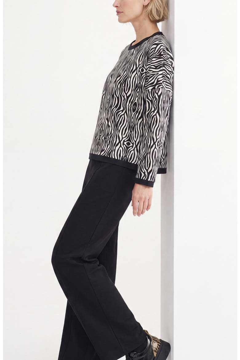Asta Printed Cotton Jersey Top, Alternate, color, Animal Print