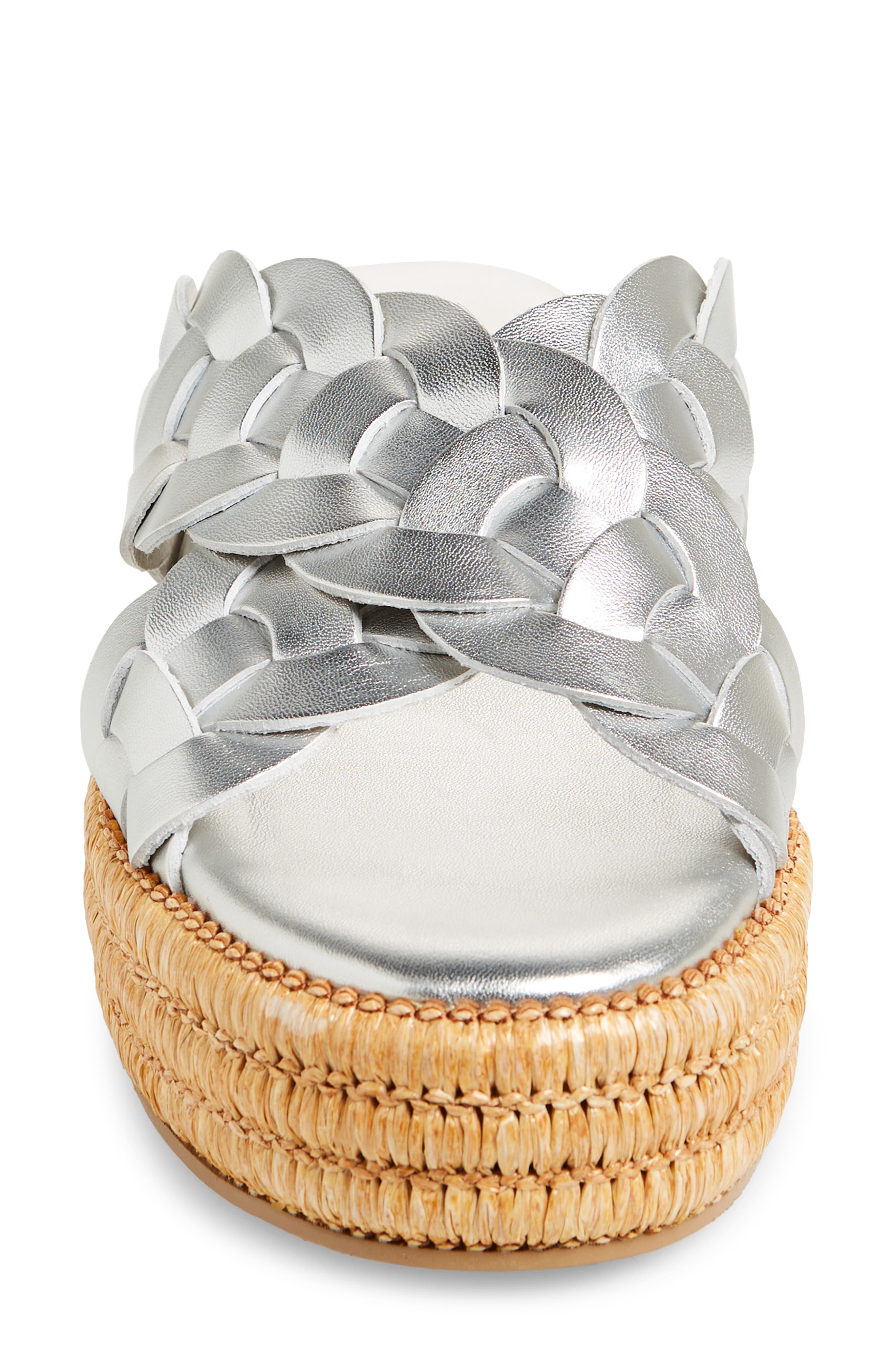 Cecelia New York Gester Platform Slide Sandal, Alternate, color, Silver