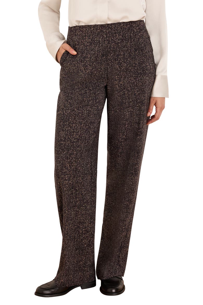 Lenox Wide Leg Stretch Pants, Main, color, BLACK MULTI