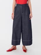 Masai Copenhagen High-Rise Wide-Leg Cropped Jeans