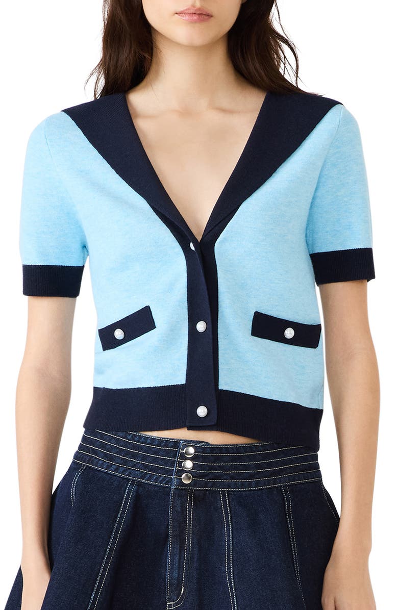 Steve Madden Aden Crop Sailor Sweater, Main, color, 