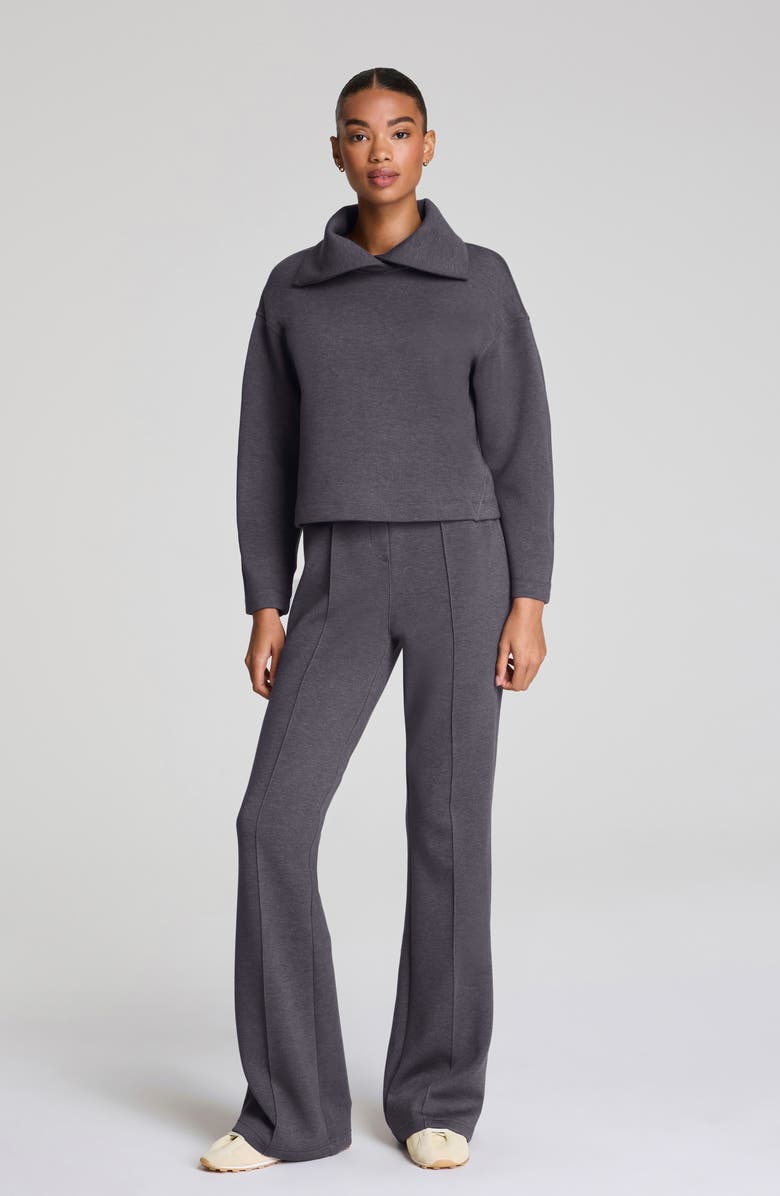 SPANX<sup>®</sup> AirEssentials Brushed Collar Sweatshirt, Alternate, color, Heather Storm