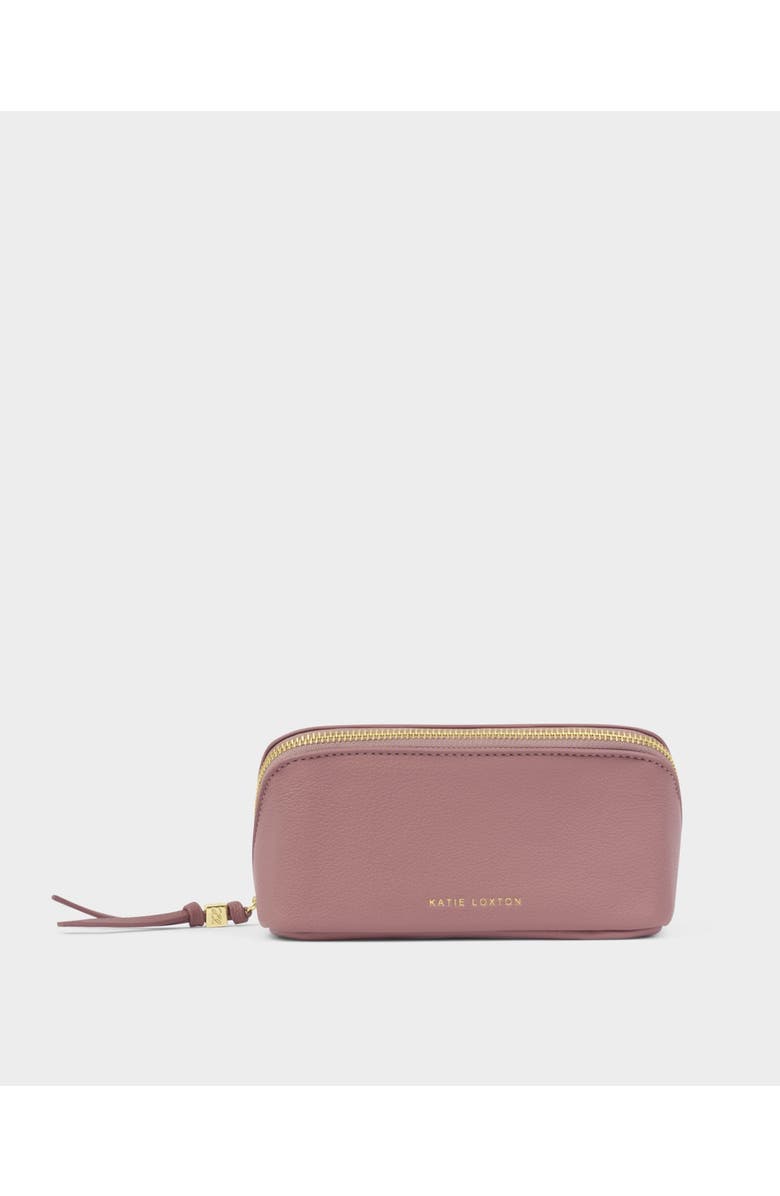 Katie Loxton Fold-Out Mirror Makeup Bag in Deep Rose, Main, color, Deep Rose