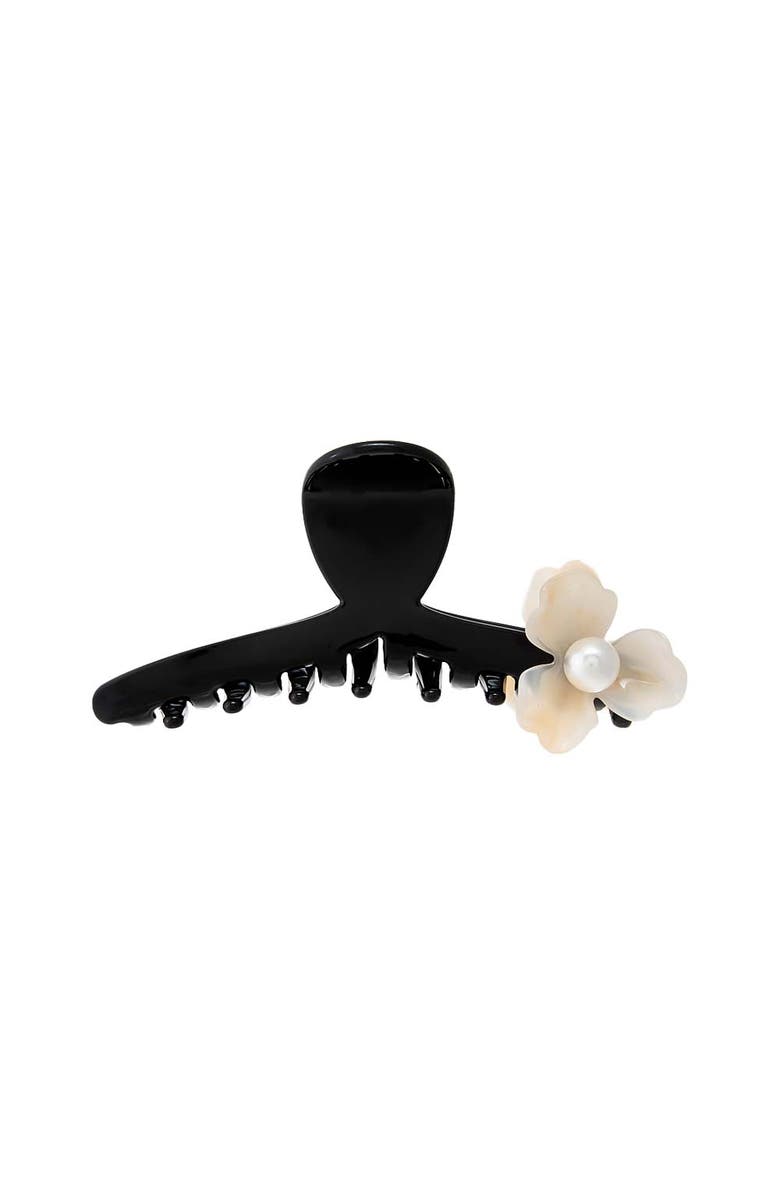 BY ADINA EDEN Flower Accented Loop Hair Claw Clip, Main, color,