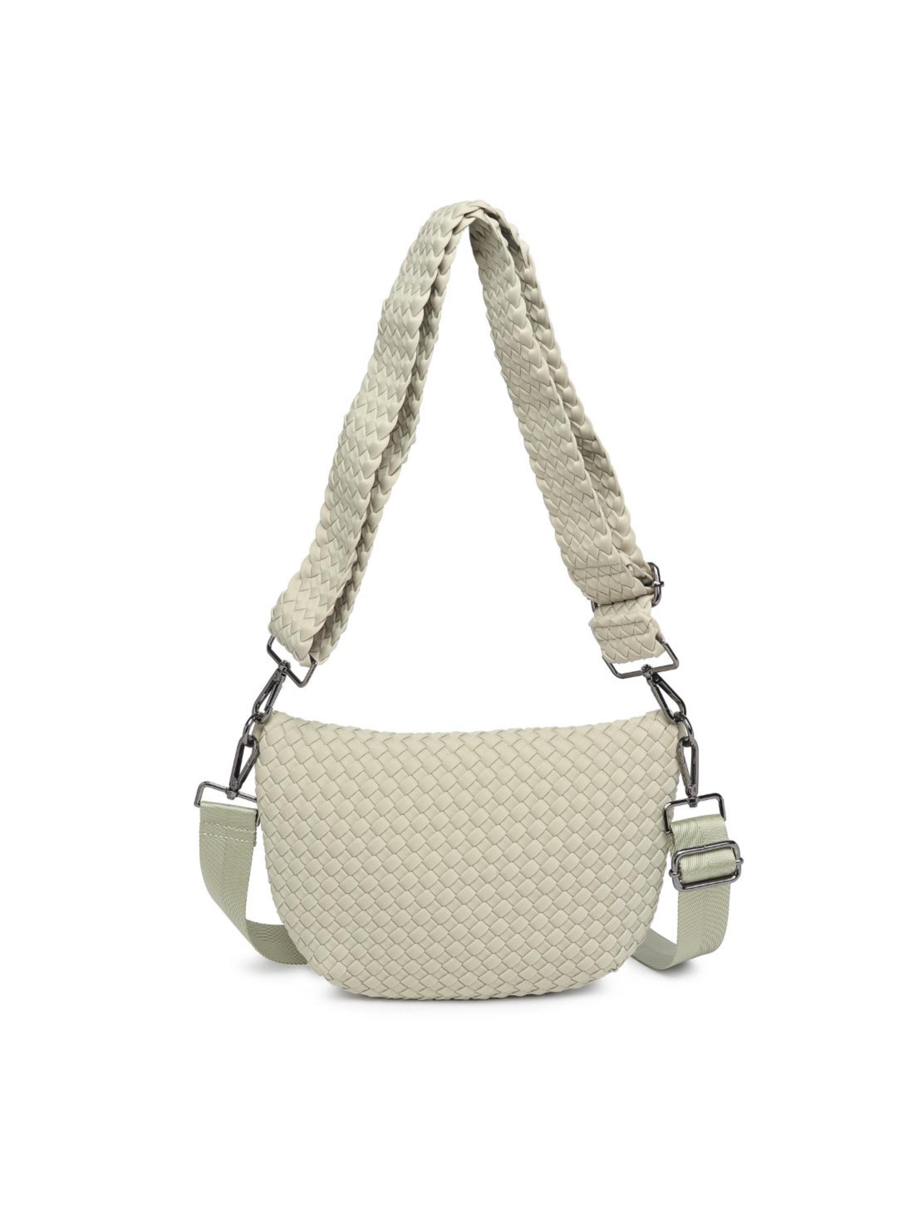 Sol and Selene Ethereal - Woven Neoprene Crossbody Bag, Alternate, color, Sage