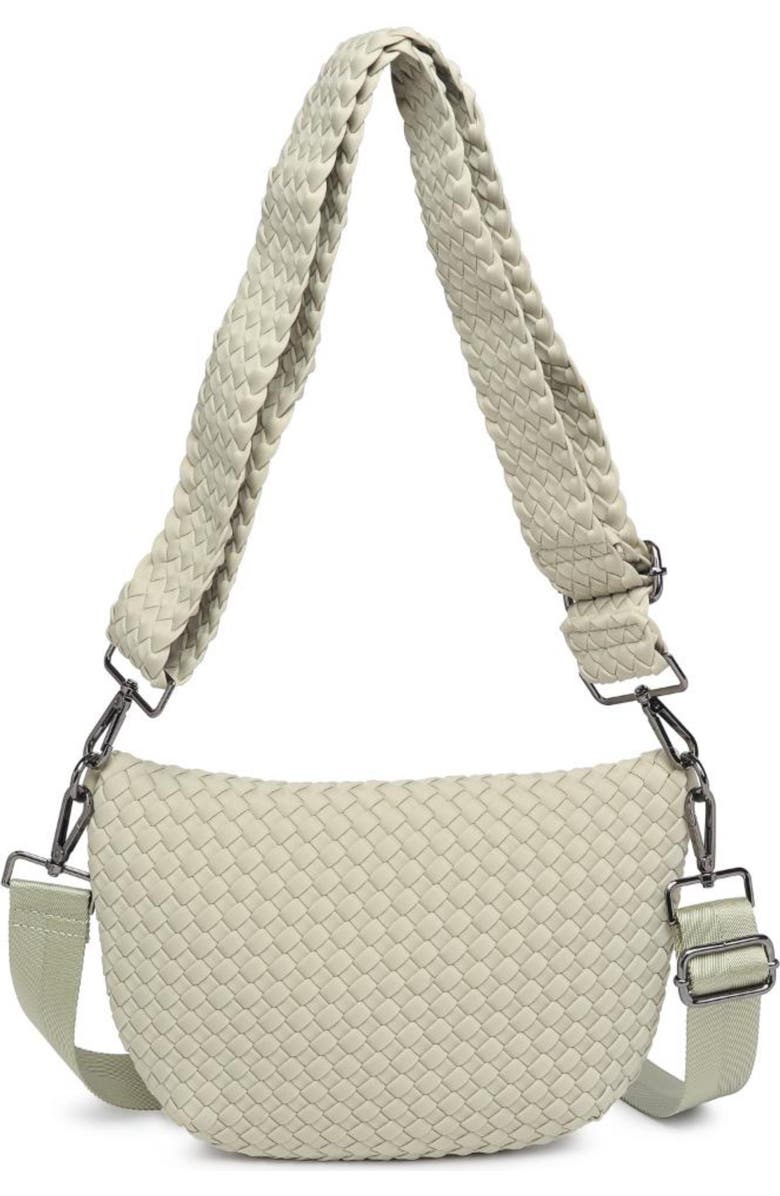 Sol and Selene Ethereal - Woven Neoprene Crossbody Bag, Alternate, color, Sage