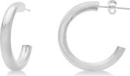ALLUREZ Small Open Hoop Earrings 14k