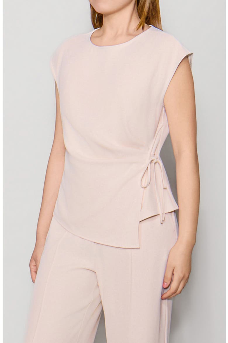 Asymmetrical Luxe Crepe Top, Alternate, color, BONE