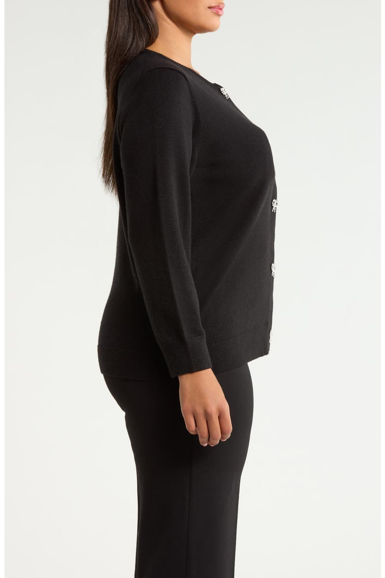 Embellished Bow Cardigan, Alternate, color, ANNE BLACK