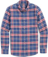 vineyard vines Kids' Plaid Cotton Flannel Button-Down Shirt