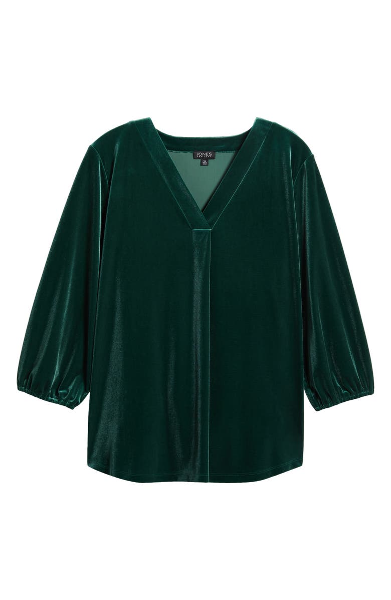 Jones New York Stretch Velour Top, Alternate, color, 