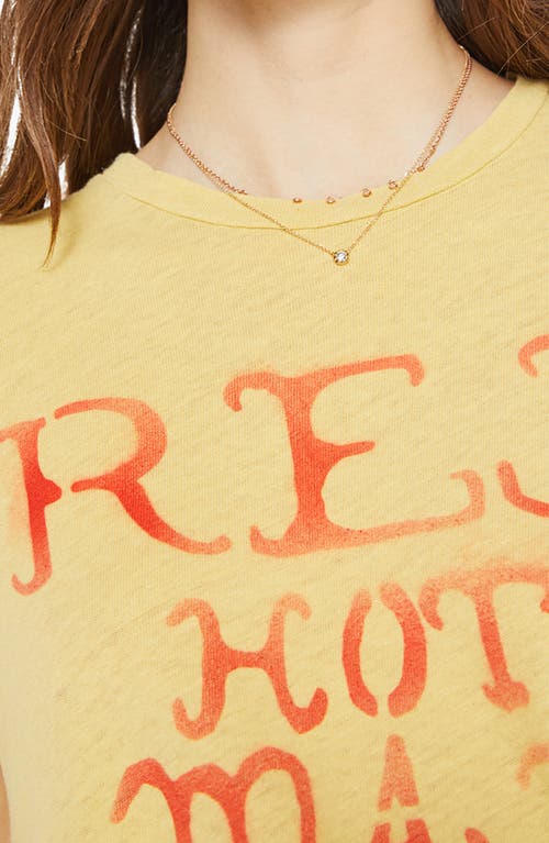 Mother The Sinful Short Sleeve Graphic T-shirt In Yellow