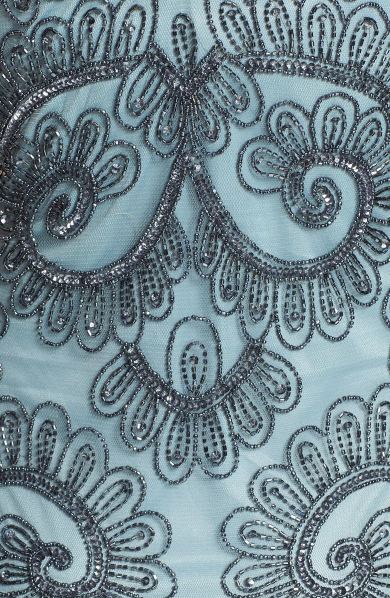 Pisarro Nights Beaded Mesh Gown, Alternate, color,