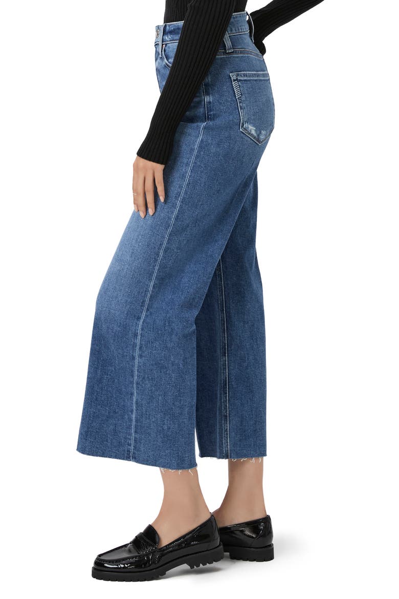 Anessa Raw Hem High Waist Ankle Wide Leg Jeans, Alternate, color, ROCKSHODIT