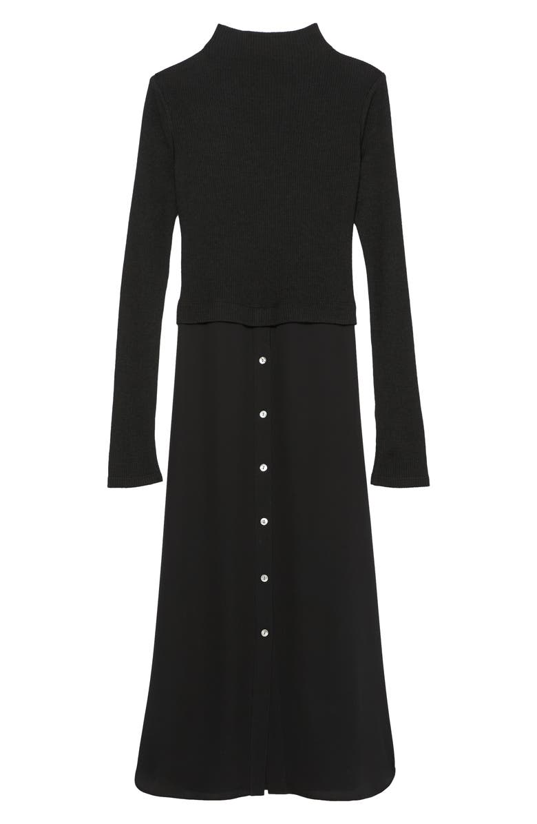 Theory Mixed Media Long Sleeve Dress, Alternate, color,