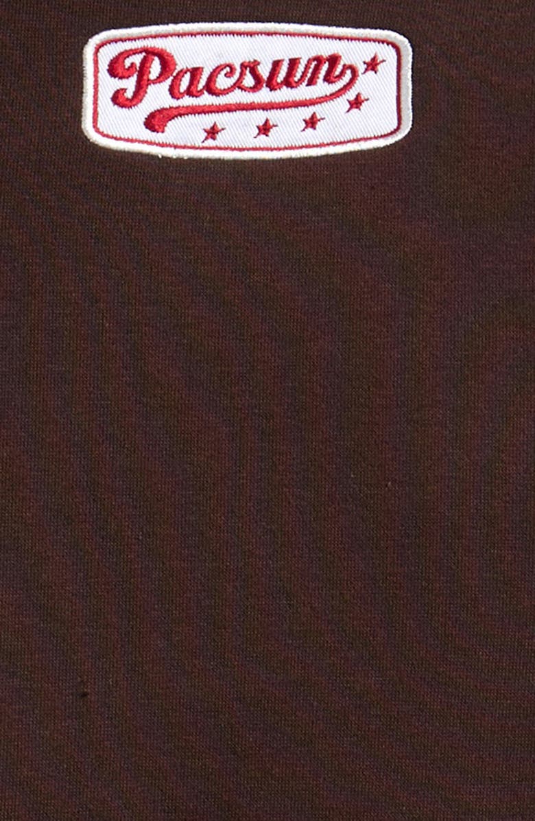 PacSun Kids' Patch Zip Hoodie, Alternate, color, Chocolate