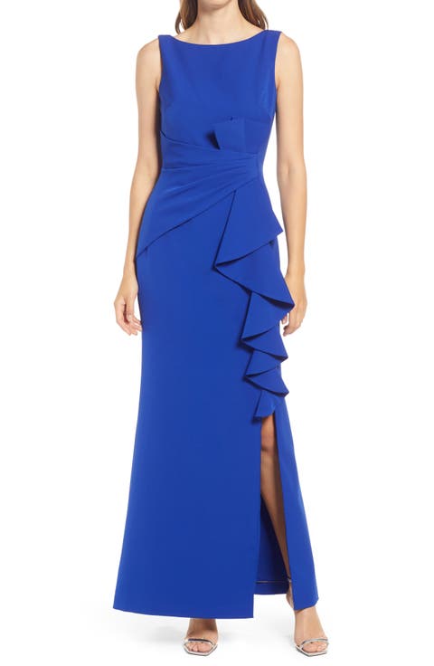 Ruffle Front Gown